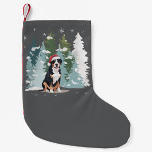 Christmas Bernese Mountain Dog Mum Puppy Winter Small Christmas Stocking