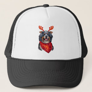 Christmas Bernese Mountain Dog Trucker Hat