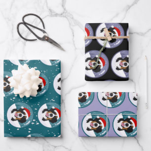 Christmas Bernese Mountain Dog Wrapping Paper Sheet