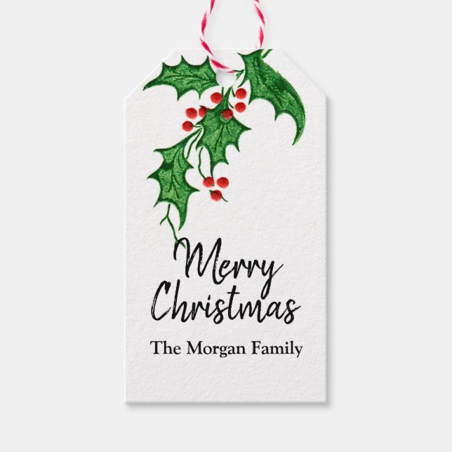 Christmas Berries Gift Tags (Front)