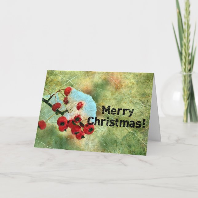 Christmas Berries Holiday Card (Front)