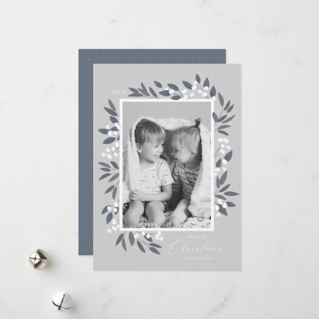 Christmas Berries Holiday Card (Front/Back In Situ)
