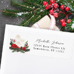 Christmas Berries & Pine Red Floral Return Address<br><div class="desc">Complete your invitations or greeting cards with your Christmas Berries & Pine  Red Floral Return Address Labels.

To use the address label- choose from two cursive fonts,  a print font,  or long name font for the name. You can use a 3rd line for the address in the address place.</div>