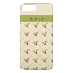 Christmas Berries with custom name Case-Mate iPhone Case