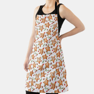 Christmas Berry Cinnamon Bread Seamless Pattern Apron