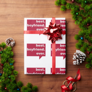 Christmas Best Boyfriend Ever Gift Wrapping Paper