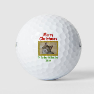 Christmas Best Cat Mum Ever Pet Photo Golf Balls