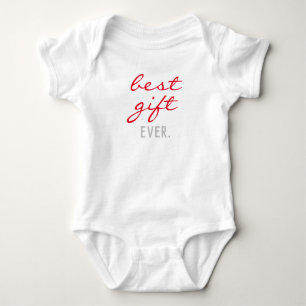 Christmas “Best Gift Ever” Holiday and Announc Baby Bodysuit