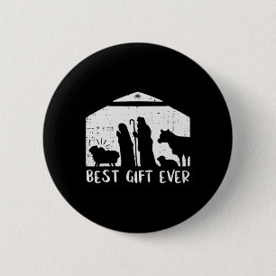 Christmas Best Gift Nativity Xmas Christian Men Wo 6 Cm Round Badge