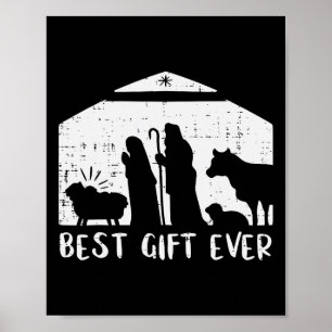 Christmas Best Gift Nativity Xmas Christian Men Wo Poster