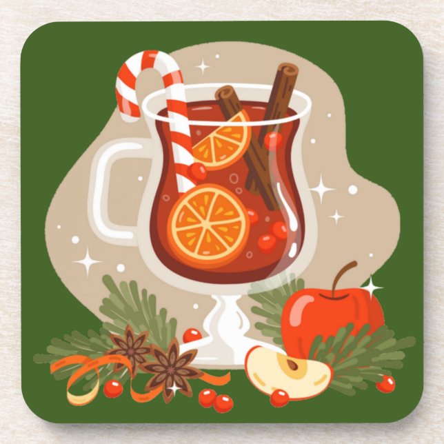 Christmas beverage  coaster (Front)