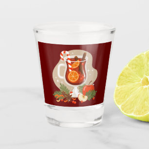 Christmas beverage shot glass