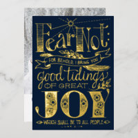 Christmas Bible Quote | Photo Foil Holiday Card