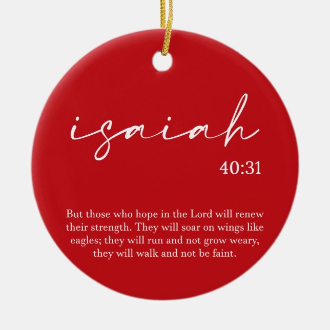  Christmas Bible Verse  Ceramic Ornament (Front)