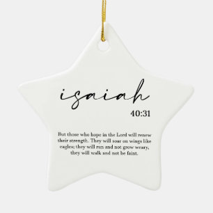 Christmas Bible Verse Ceramic Ornament
