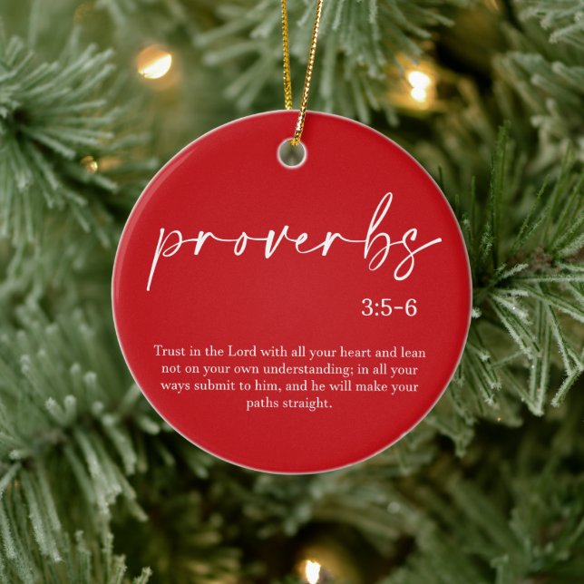  Christmas Bible Verse Ceramic Ornament (Tree)