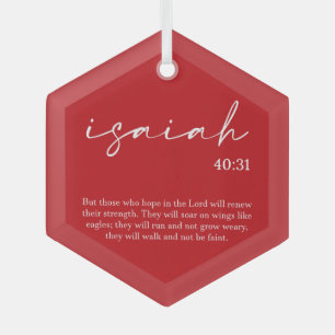  Christmas Bible Verse  Glass Tree Decoration