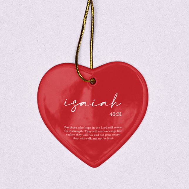  Christmas Bible Verse Isaiah  Ceramic Ornament (Creator Uploaded)