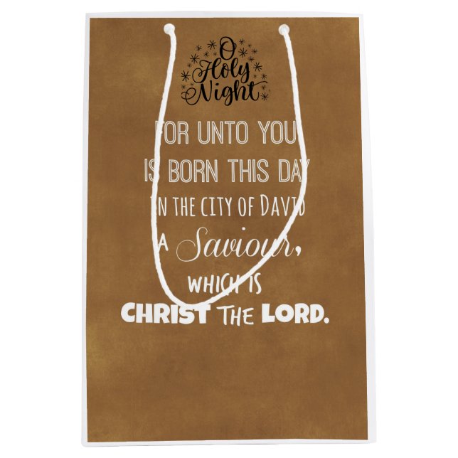 Christmas Bible Verse Medium Gift Bag (Front)
