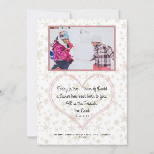 Christmas Bible Verse Messiah Family Photo Holiday Card