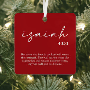 Christmas Bible Verse Metal Tree Decoration