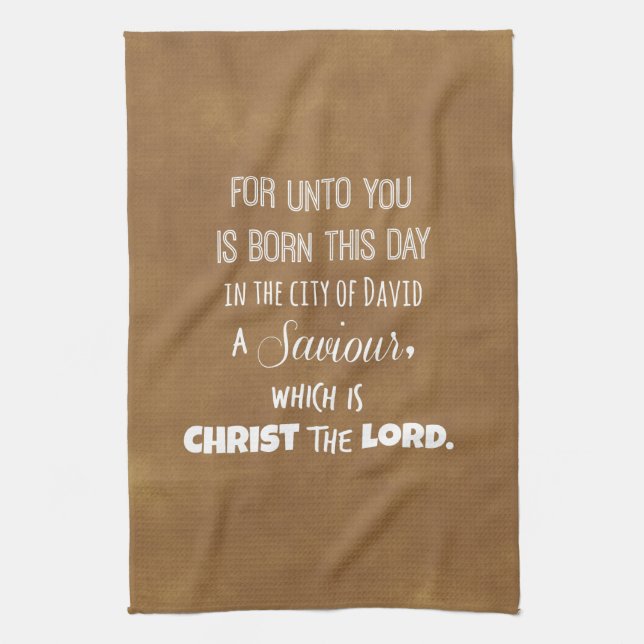 Christmas Bible Verse Tea Towel (Vertical)