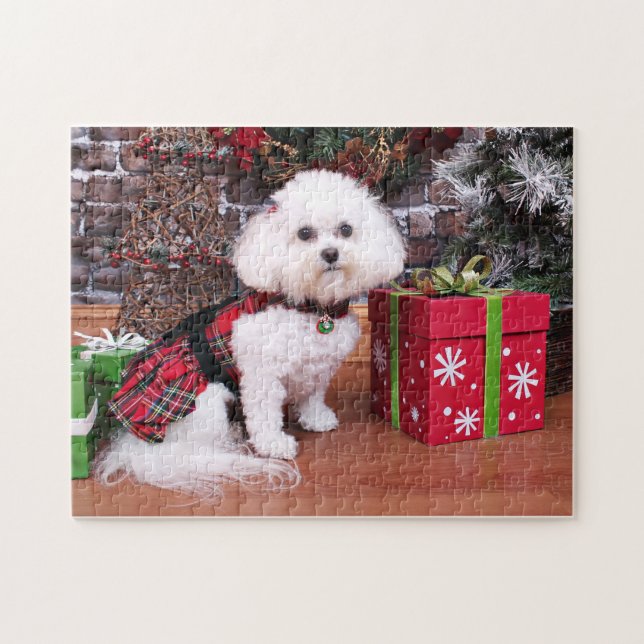 Christmas - Bichon Frise - Mia Jigsaw Puzzle (Horizontal)