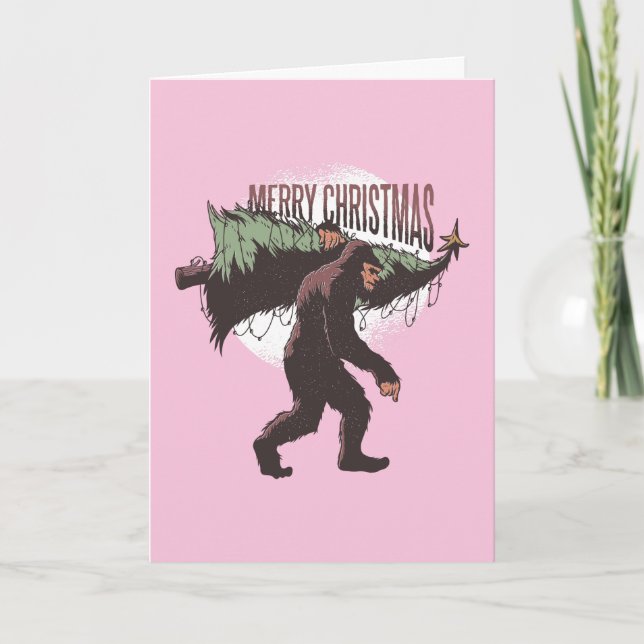 Christmas Bigfoot Holiday Card (Front)