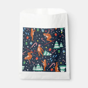 christmas bigfoot sasquatch santa yeti favour bags