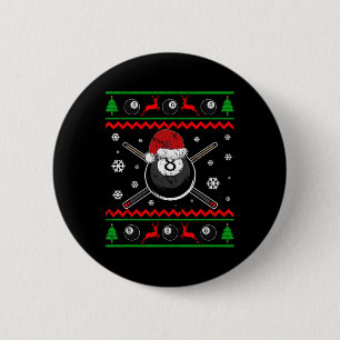 Christmas Billiard Snooker Pool Sport Funny Gift  6 Cm Round Badge