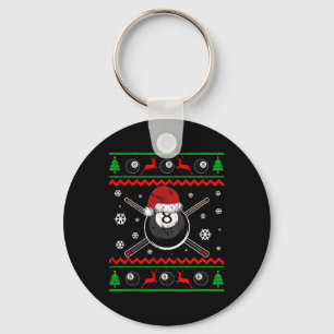 Christmas Billiard Snooker Pool Sport Funny Gift Key Ring