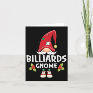 Christmas Billiards Gnome X-mas Family Matching Card