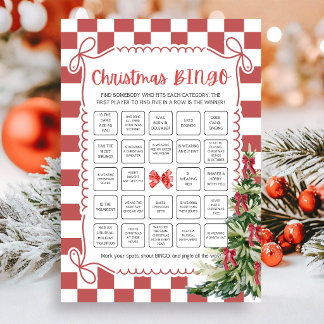 Christmas Bingo Game Holiday Card