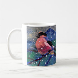 Christmas bird coffee mug