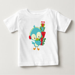 Christmas Bird, Cute Bird, Gifts, Presents, Xmas Baby T-Shirt