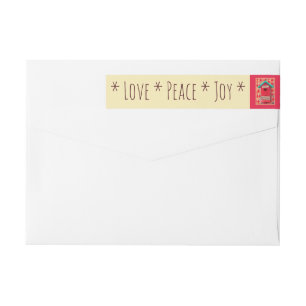 Christmas Bird House Wrap around Label