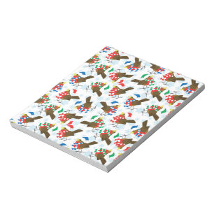 christmas bird santa notepad