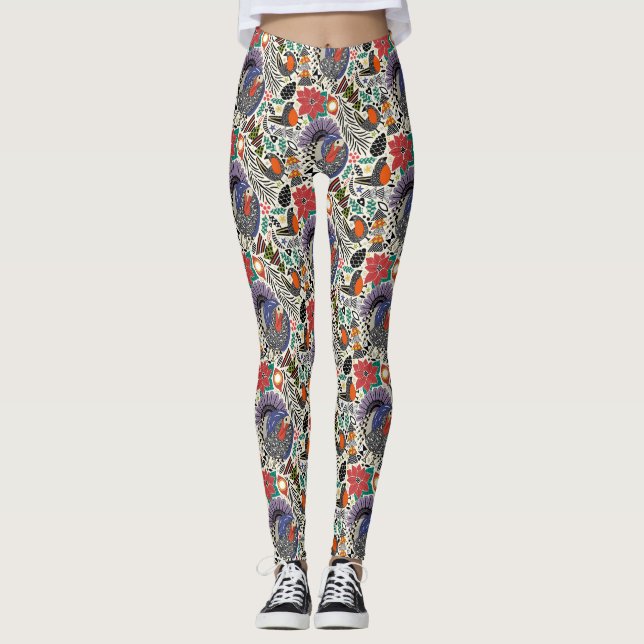 christmas birds leggings (Front)