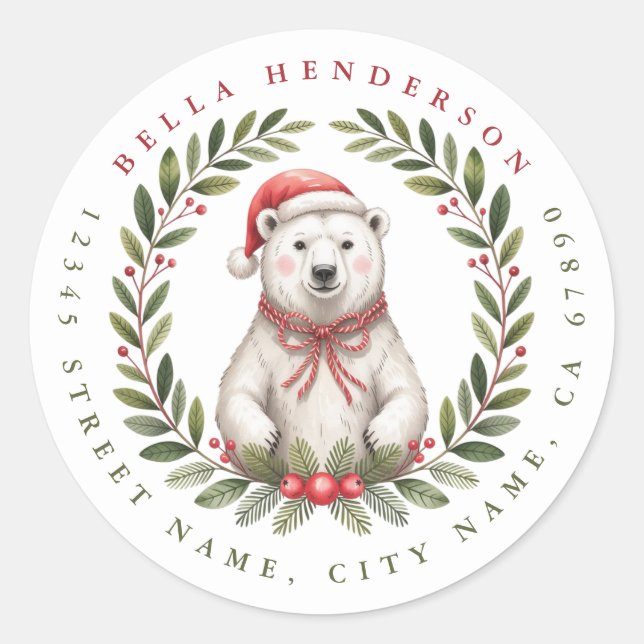 Christmas Birds Round Stickers (Front)