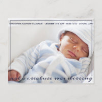 Christmas Birth Announcement Holiday Newborn Photo