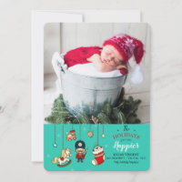 Christmas Birth Announcement with Photo
