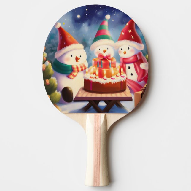 Christmas Birthday (10) Ping Pong Paddle (Front)