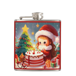Christmas Birthday 1 Hip Flask