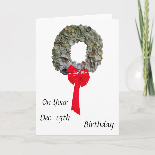 Christmas Birthday 1 Holiday Card (Front)