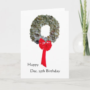 Christmas Birthday 2 Holiday Card