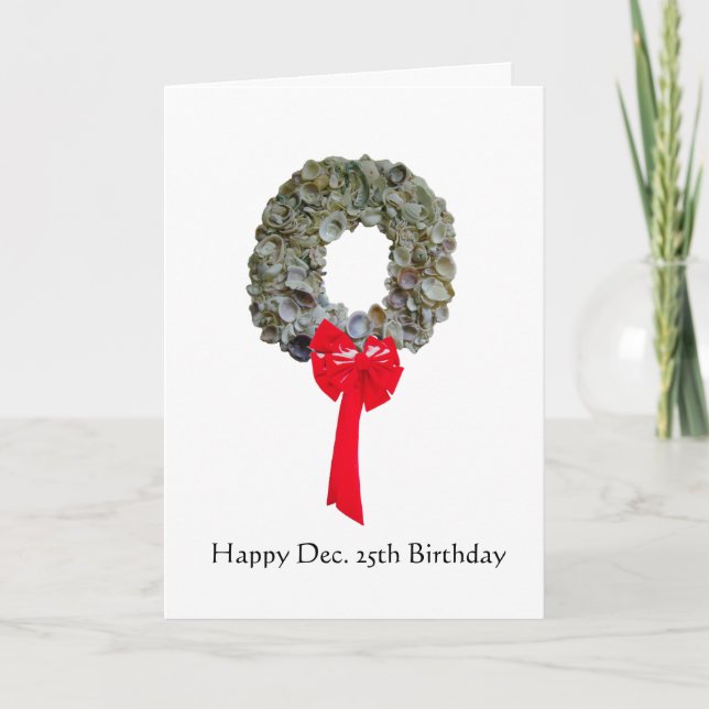 Christmas Birthday 3 Holiday Card (Front)