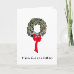Christmas Birthday 3 Holiday Card