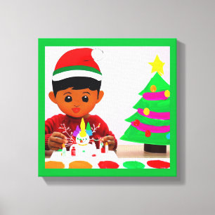 Christmas Birthday 4 Canvas Print