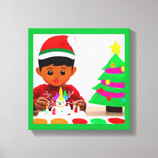 Christmas Birthday 4 Canvas Print (Front)