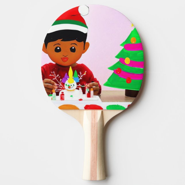 Christmas Birthday (4) Ping Pong Paddle (Front)
